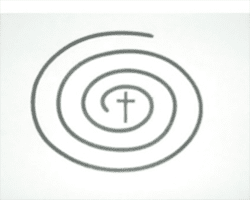 A plus sign surrounded with rings